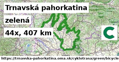 Trnavská pahorkatina Cyklotrasy zelená bicycle