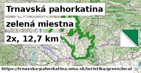 Trnavská pahorkatina Turistické trasy zelená miestna