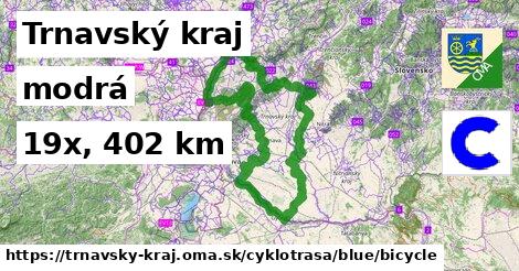 Trnavský kraj Cyklotrasy modrá bicycle