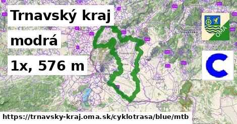 Trnavský kraj Cyklotrasy modrá mtb