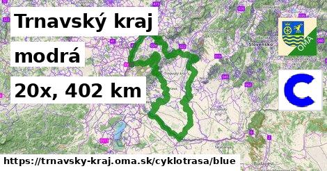 Trnavský kraj Cyklotrasy modrá 