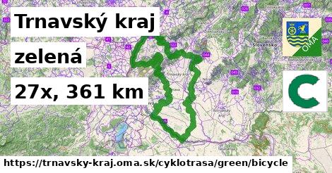 Trnavský kraj Cyklotrasy zelená bicycle