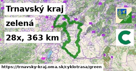Trnavský kraj Cyklotrasy zelená 