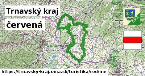 Trnavský kraj Turistické trasy červená iná