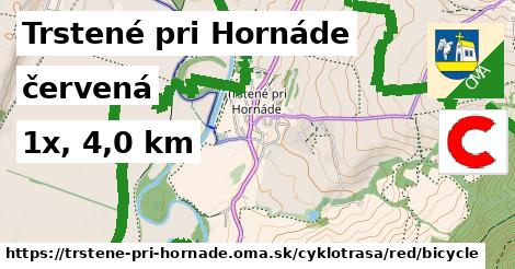 Trstené pri Hornáde Cyklotrasy červená bicycle