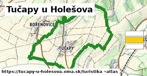 Tučapy u Holešova Turistické trasy  
