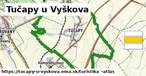 Tučapy u Vyškova Turistické trasy  