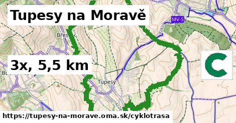 Tupesy na Moravě Cyklotrasy  