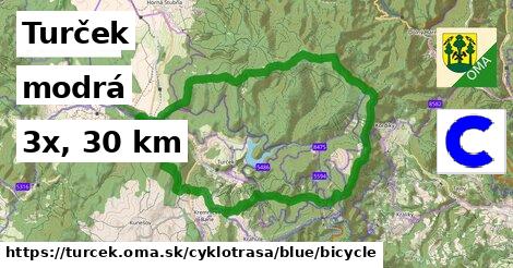 Turček Cyklotrasy modrá bicycle