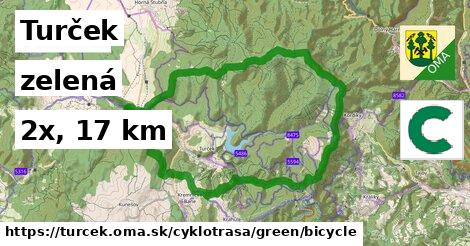 Turček Cyklotrasy zelená bicycle