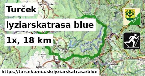 Turček Lyžiarske trasy modrá 
