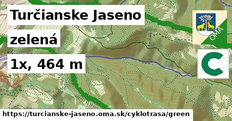 Turčianske Jaseno Cyklotrasy zelená 