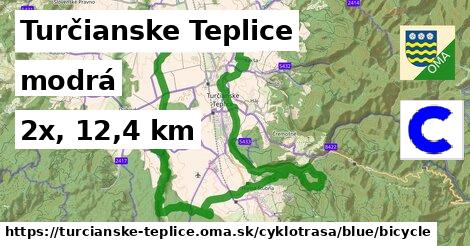 Turčianske Teplice Cyklotrasy modrá bicycle