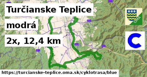 Turčianske Teplice Cyklotrasy modrá 