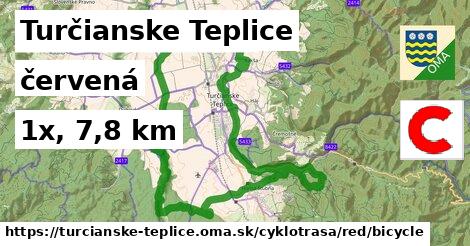 Turčianske Teplice Cyklotrasy červená bicycle