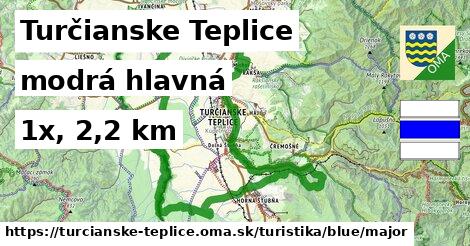 Turčianske Teplice Turistické trasy modrá hlavná