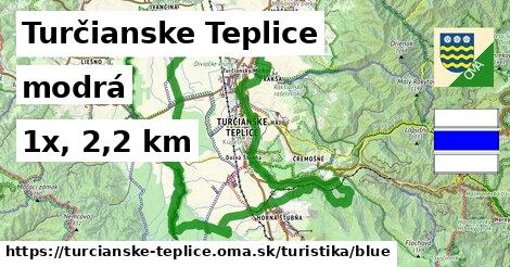 Turčianske Teplice Turistické trasy modrá 