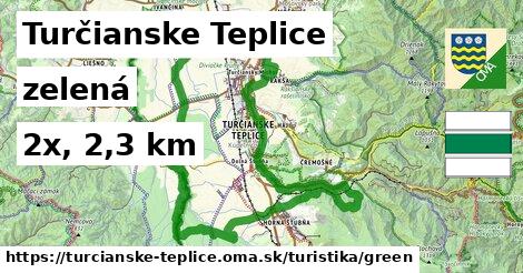 Turčianske Teplice Turistické trasy zelená 