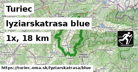 Turiec Lyžiarske trasy modrá 