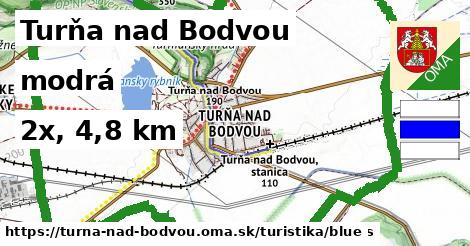 Turňa nad Bodvou Turistické trasy modrá 