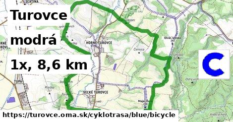 Turovce Cyklotrasy modrá bicycle