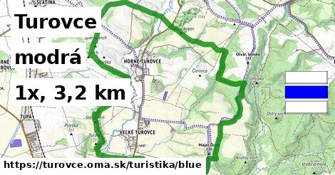 Turovce Turistické trasy modrá 