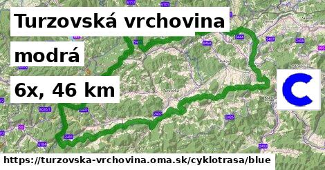 Turzovská vrchovina Cyklotrasy modrá 