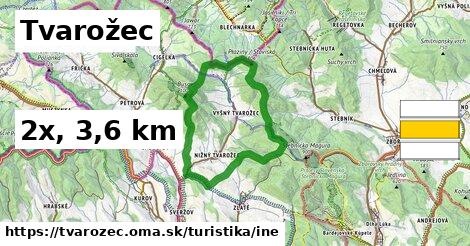 Tvarožec Turistické trasy iná 