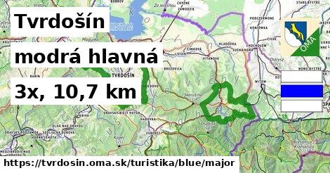 Tvrdošín Turistické trasy modrá hlavná