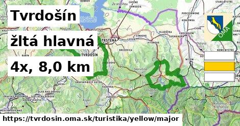 Tvrdošín Turistické trasy žltá hlavná