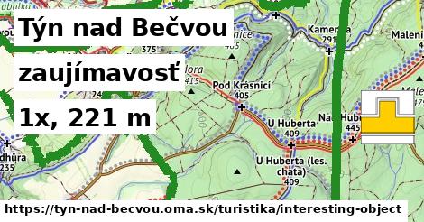 Týn nad Bečvou Turistické trasy zaujímavosť 