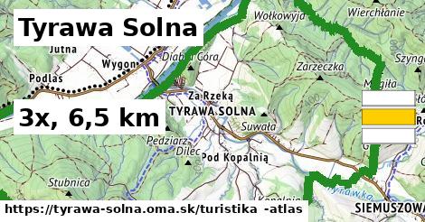 Tyrawa Solna Turistické trasy  