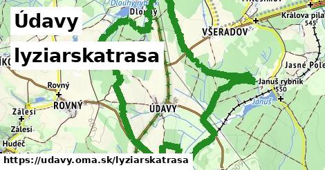 Údavy Lyžiarske trasy  