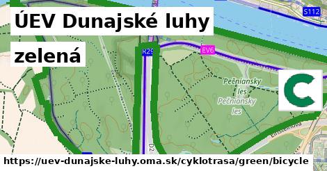 ÚEV Dunajské luhy Cyklotrasy zelená bicycle