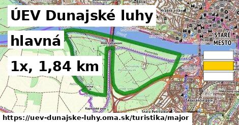 ÚEV Dunajské luhy Turistické trasy hlavná 