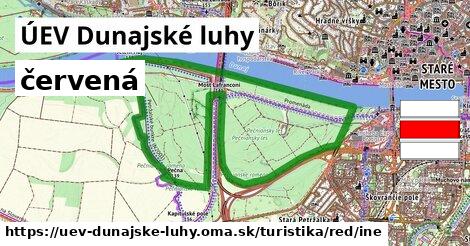 ÚEV Dunajské luhy Turistické trasy červená iná