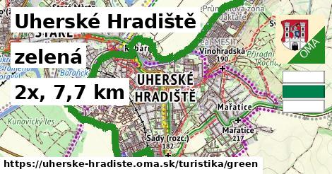 Uherské Hradiště Turistické trasy zelená 