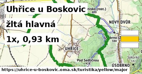 Uhřice u Boskovic Turistické trasy žltá hlavná