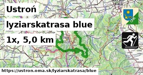 Ustroń Lyžiarske trasy modrá 