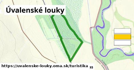 Úvalenské louky Turistické trasy  