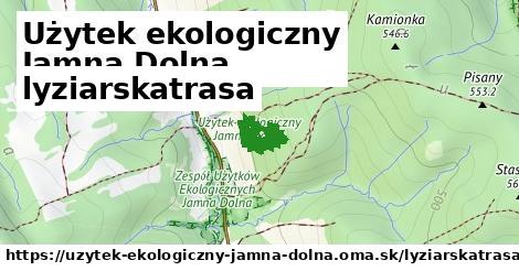 Użytek ekologiczny Jamna Dolna Lyžiarske trasy  