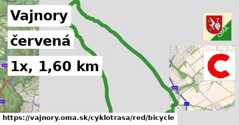 Vajnory Cyklotrasy červená bicycle