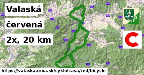 Valaská Cyklotrasy červená bicycle