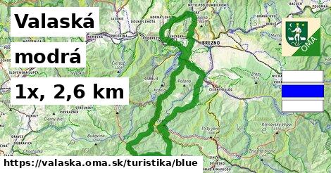 Valaská Turistické trasy modrá 