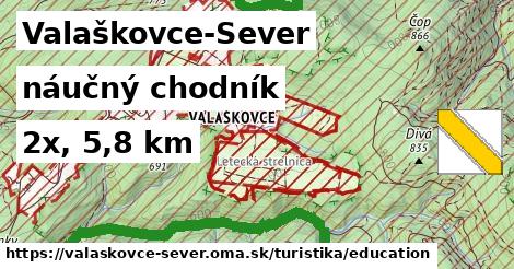 Valaškovce-Sever Turistické trasy náučný chodník 