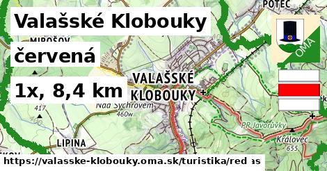 Valašské Klobouky Turistické trasy červená 