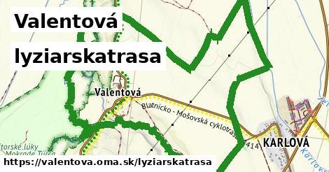 Valentová Lyžiarske trasy  