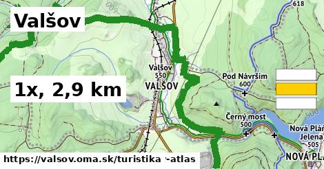 Valšov Turistické trasy  