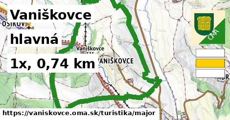 Vaniškovce Turistické trasy hlavná 