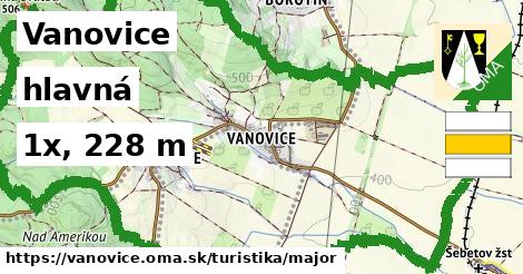 Vanovice Turistické trasy hlavná 